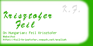 krisztofer feil business card